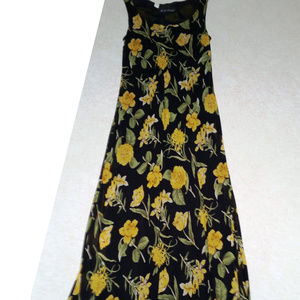 Tulip Sheer Fully Lined Silky Long Dress - P/S
